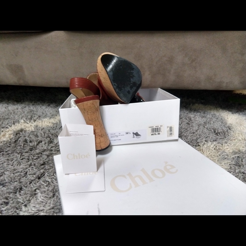 SOLD   Chloe _ cork n leather platform sandal - Picture 6 of 6